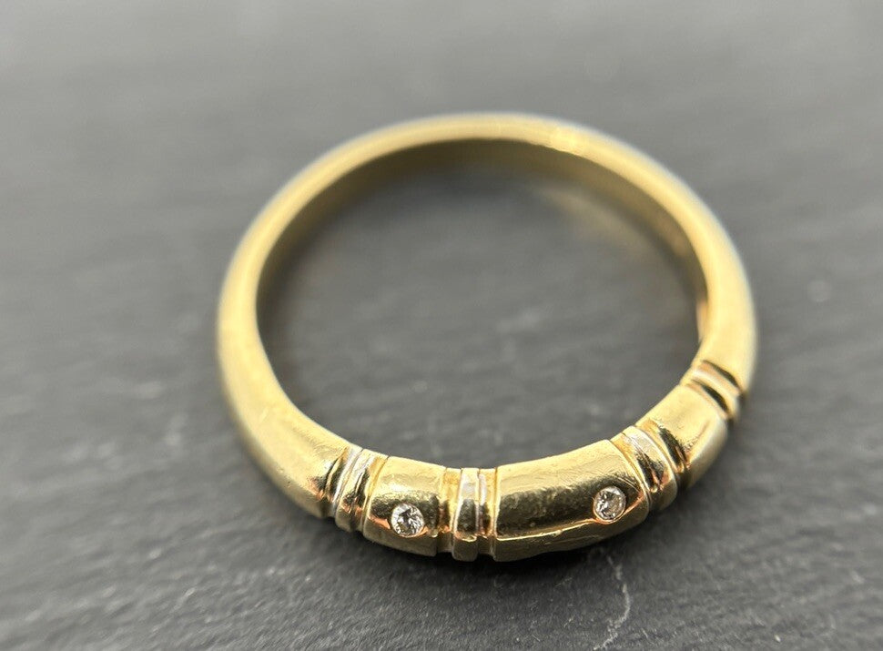 Goldring mit Brillanten 14K/585 Gr.55