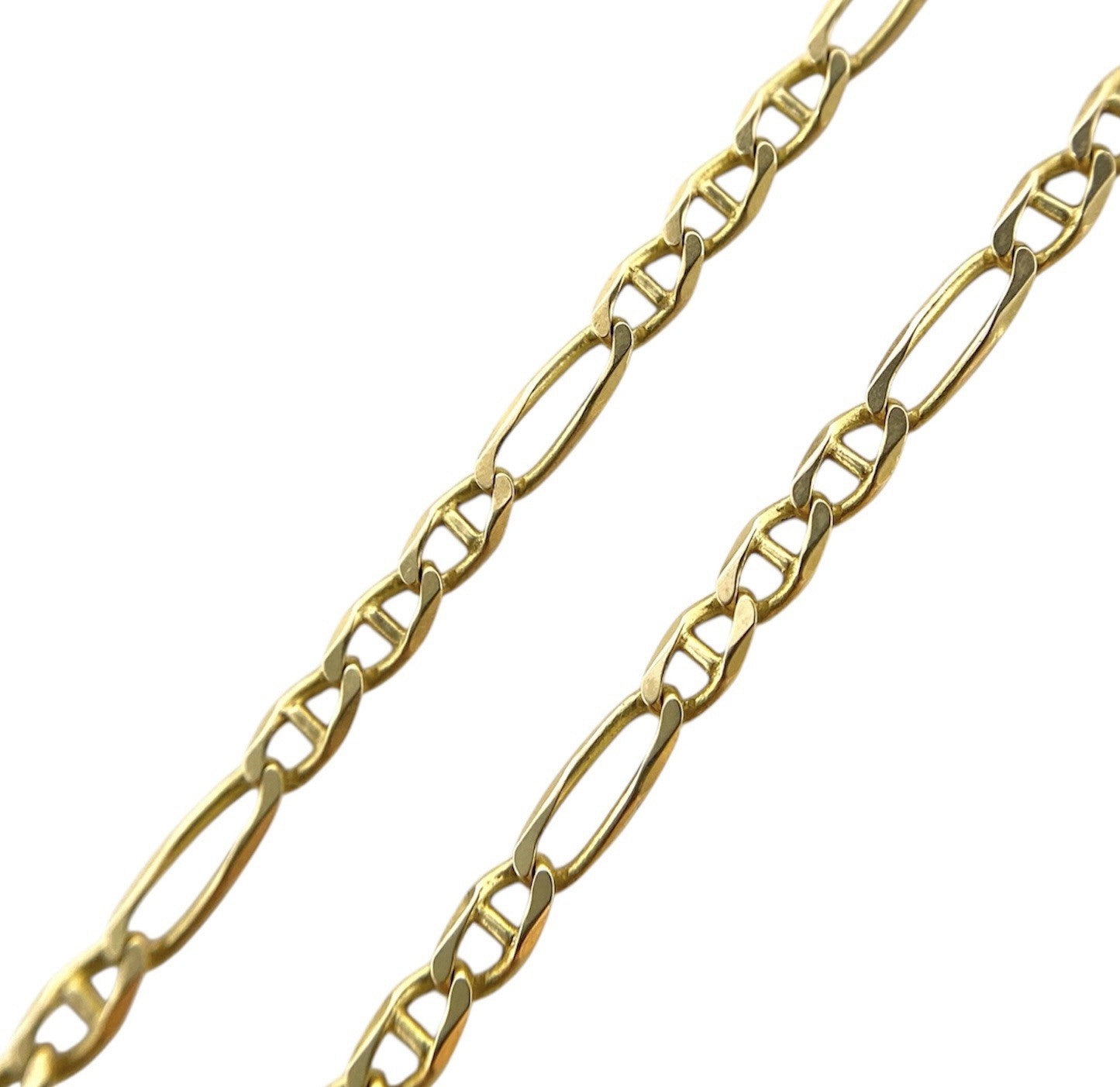 Figarokette Panzerkette Gelbgold 585 / 14 Karat 54cm