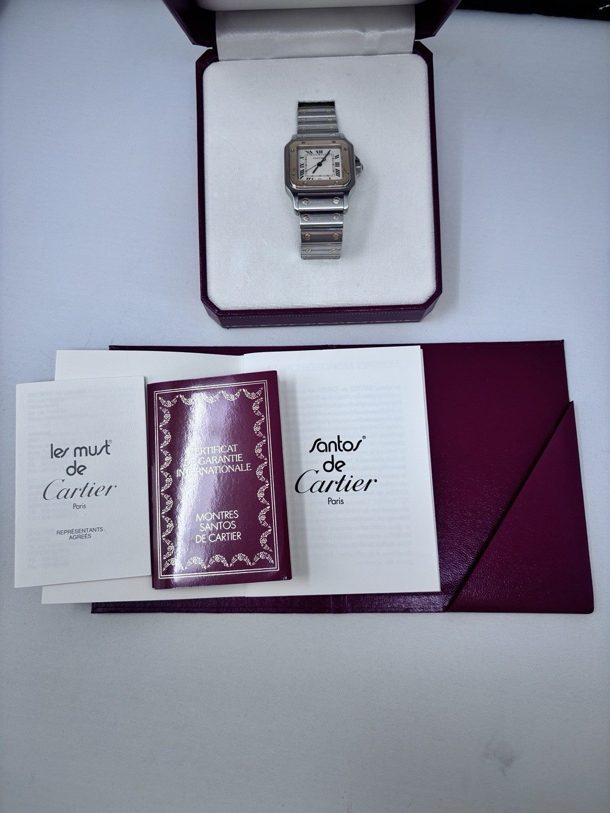 Cartier Santos Galbee Herren 29mm  Stahl/Gold Papiere Ref. 1566