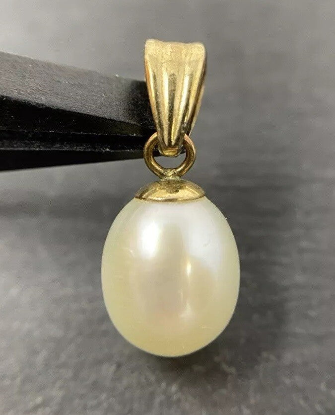 Gold Anhänger 8K Südseeperle ca.1cm Kugel 