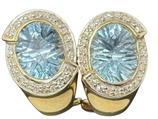 Ohrstecker Gelbgold 14K/585 0,25ct Brillanten / Topas 