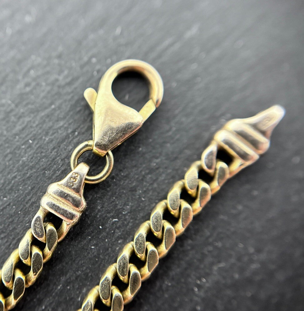 Gelbgold Panzerarmband Goldarmband 8K/333 19cm 4mm glänzend