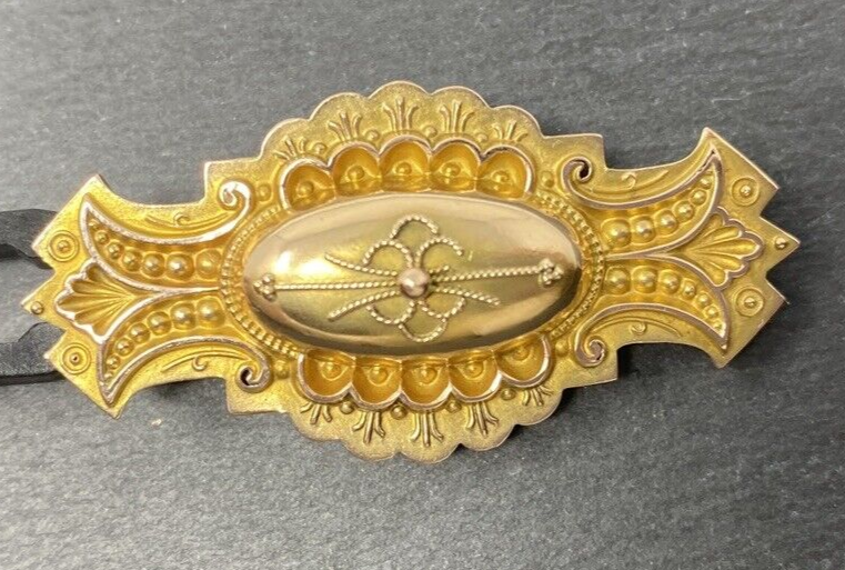 Antike Brosche Gelbgold 19/20 Jhd. viktorianisch 9K