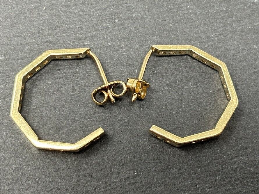 Ohrringe Gelbgold 1ct Brillanten Diamanten 14K/585 