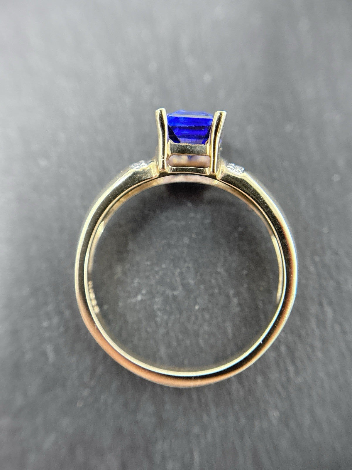 Tansanit 1,5ct Ring 585 gelb Gold 14 Karat Goldring Solitärring