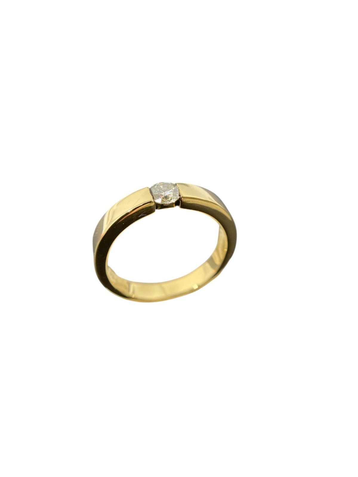 Brillanten Ring 0,25 ct Brillant Goldring Spann Verlobungsring 18K/750 Gr. 54