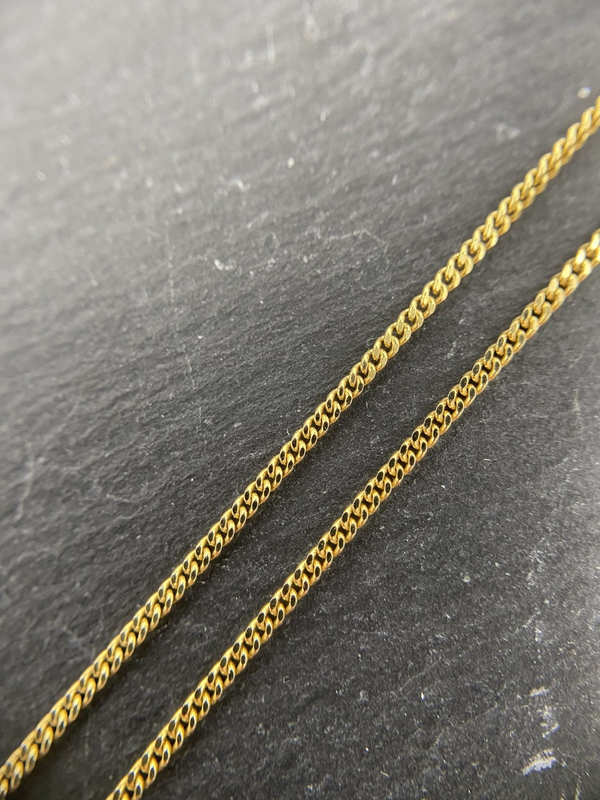 Gelbgold Kette Panzerkette Flachpanzerkette | 42cm 14K/585 ca. 1,3mm glänzend