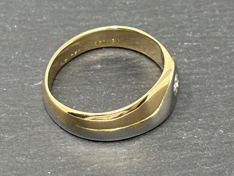 Ring Gelbgold 18K/750 Bicolour Platin Diamant Gr.54