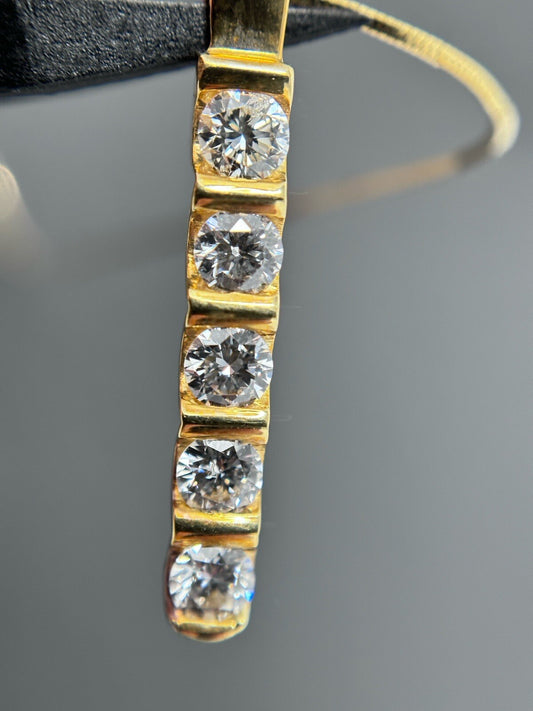 Gelbgold Kette mit Anhänger Brillanten 18K/750 VS/SI 0,78ct Set