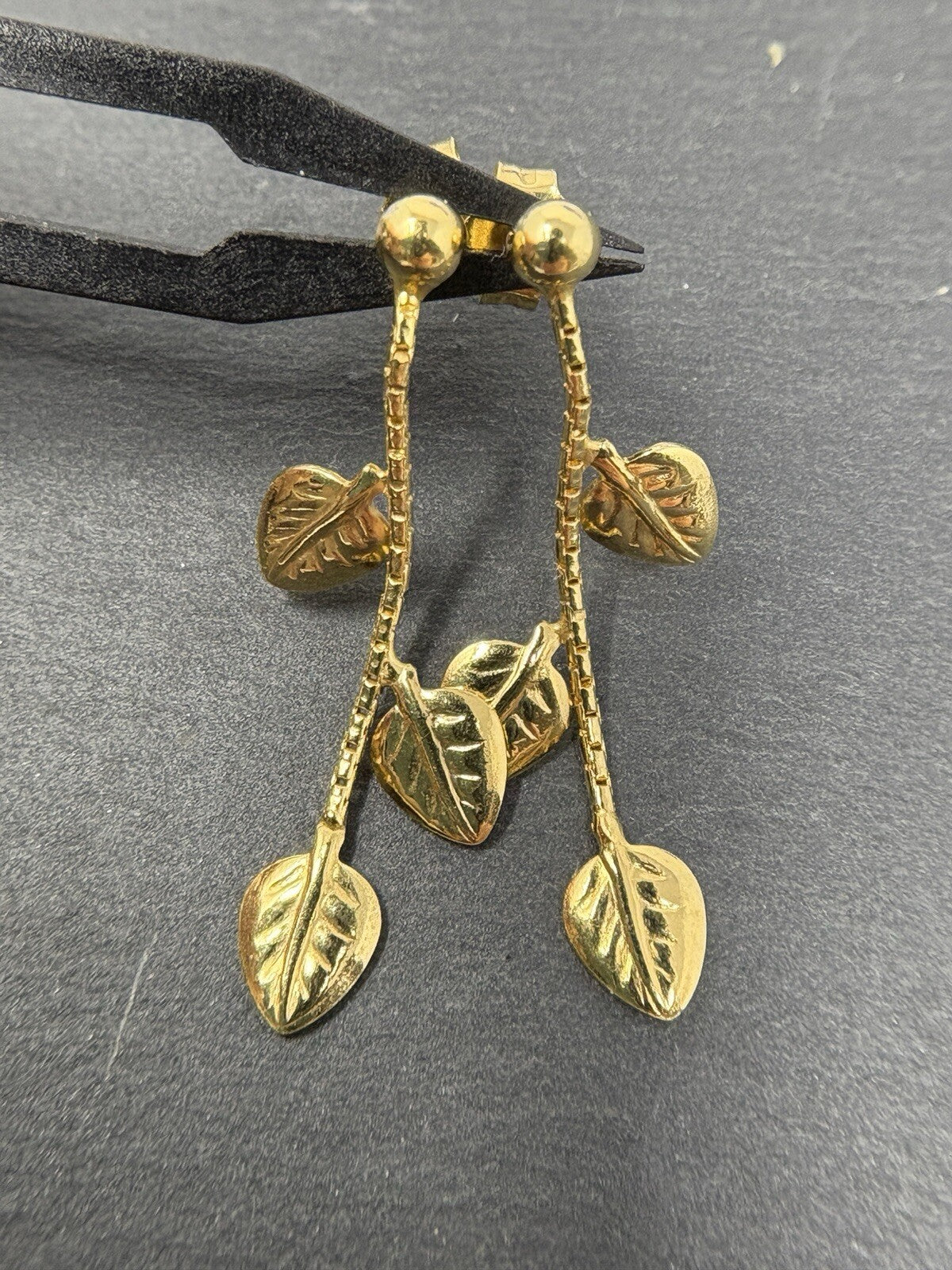 Ohrringe Gelbgold | Blätter - Naturinspiriertes Design 18K/750