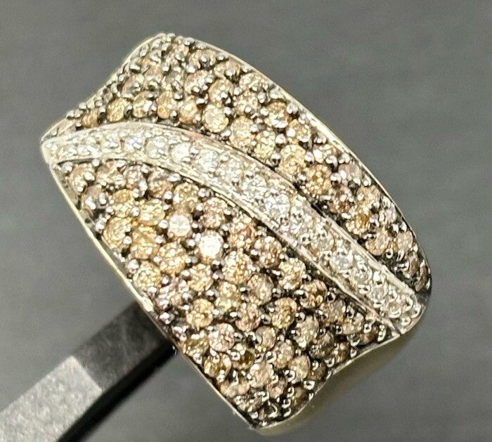 Brillantenbesetzer Ring mit Rauchdiamanten ca. 1 ct 14 K / 585 IV