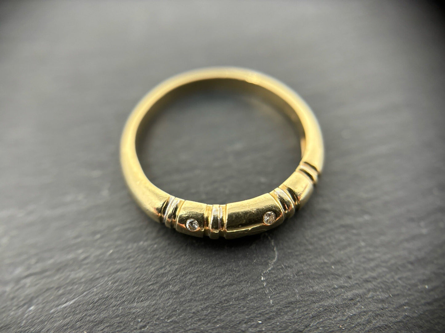 Goldring mit Brillanten 14K/585 Gr.55