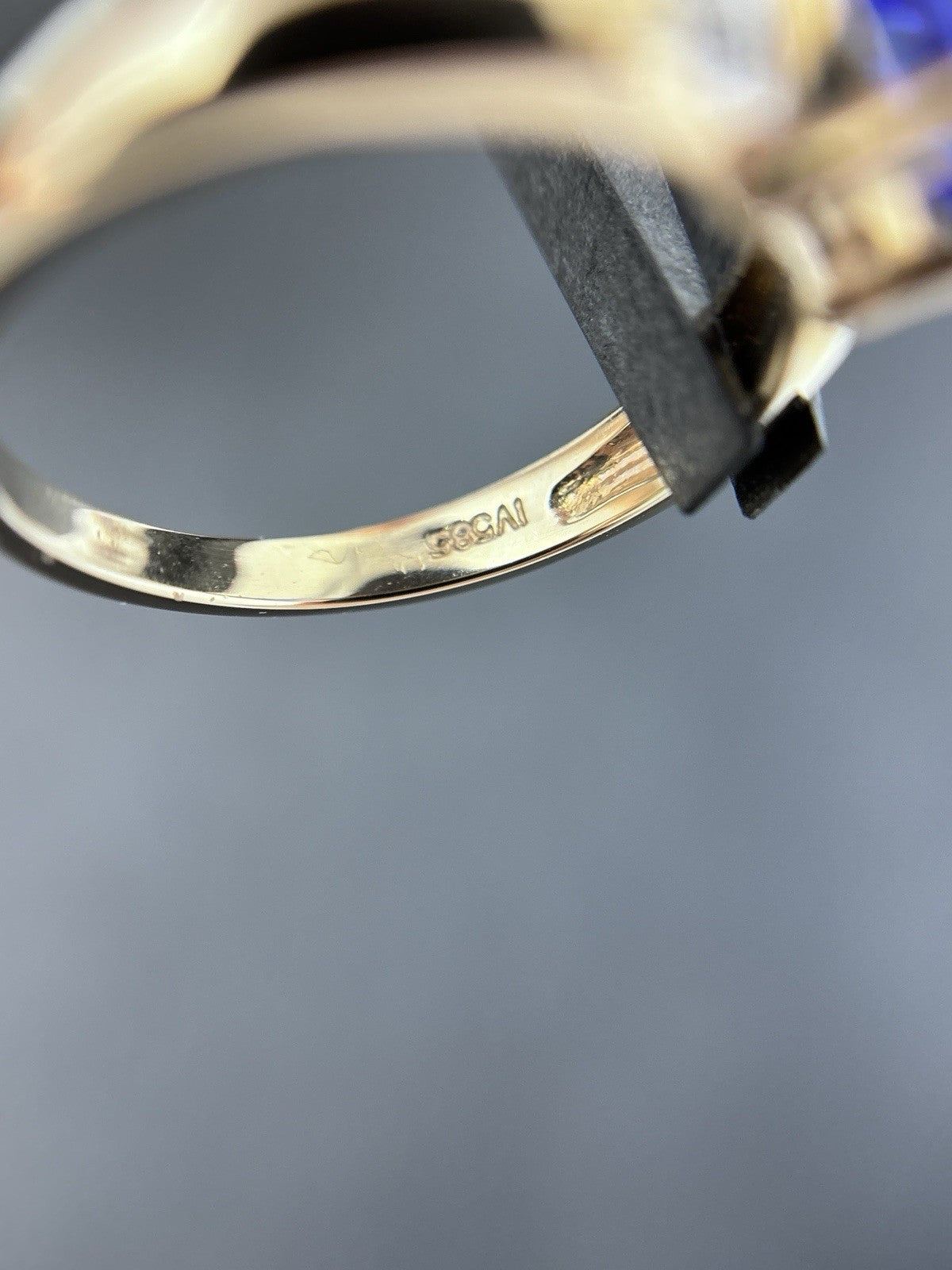 Tansanit 1,5ct Ring 585 gelb Gold 14 Karat Goldring Solitärring