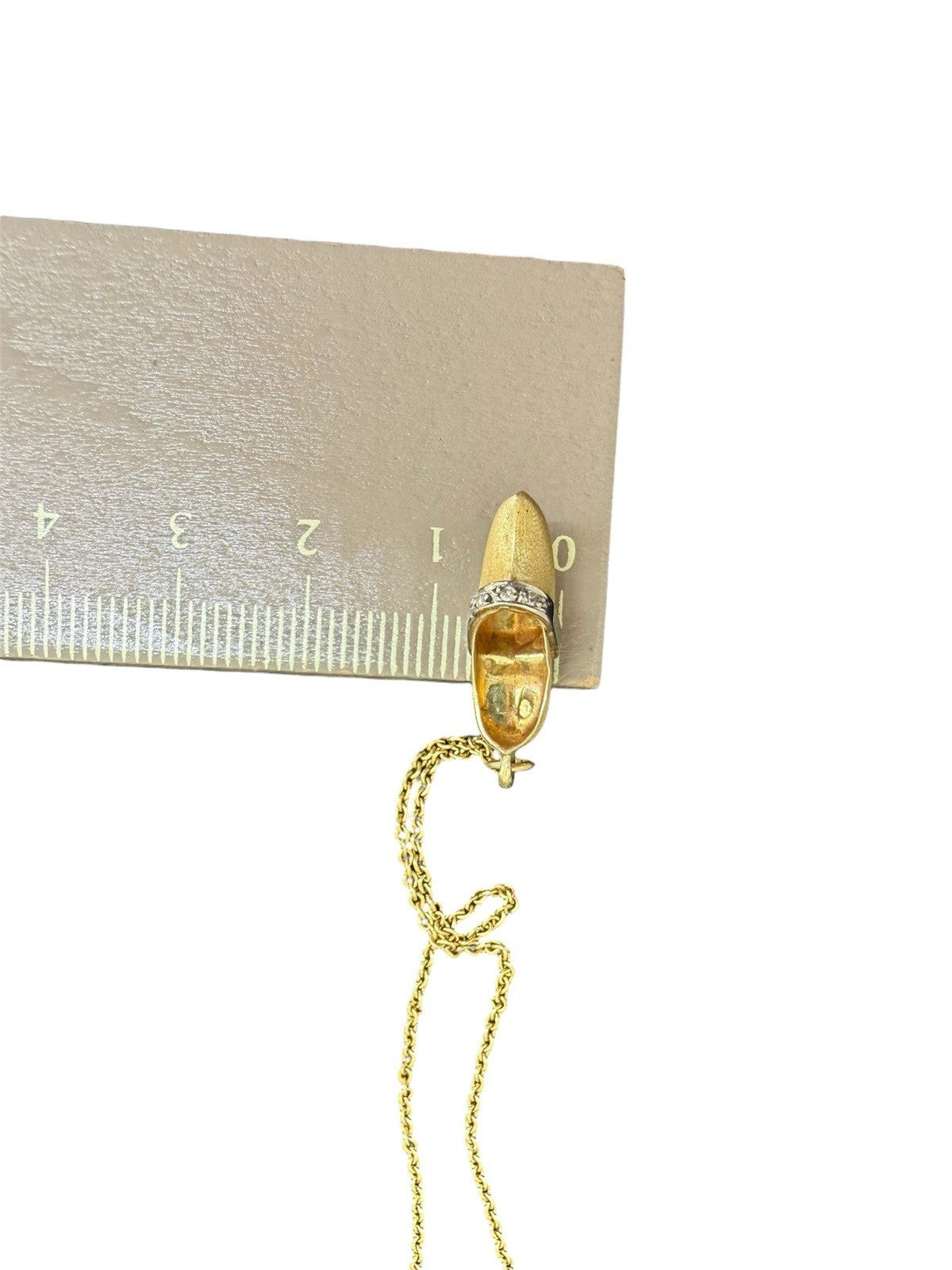 Gold Anhänger Schuh Mit Ankerkette | 14K/585