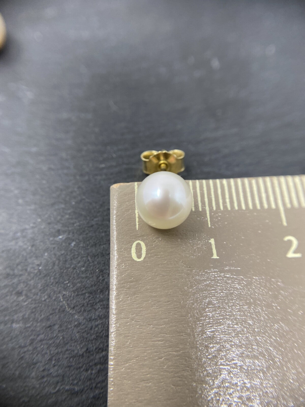 Perlenohrringe Perlenohrstecker| 14/585 Gelbgold