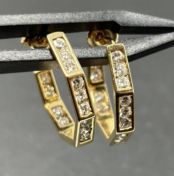 Ohrringe Gelbgold 1ct Brillanten Diamanten 14K/585 