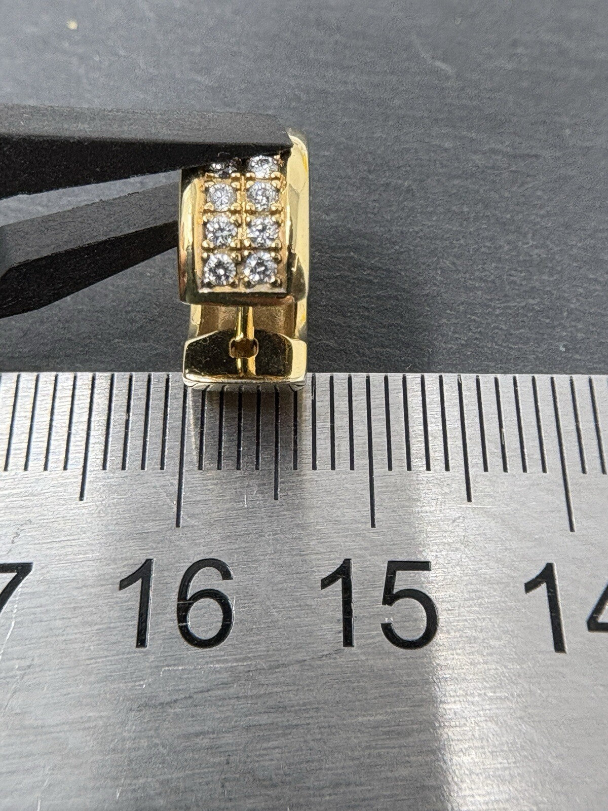 Ohrringe Gelbgold Creolen 0,5ct Brillanten Diamanten 18K/750