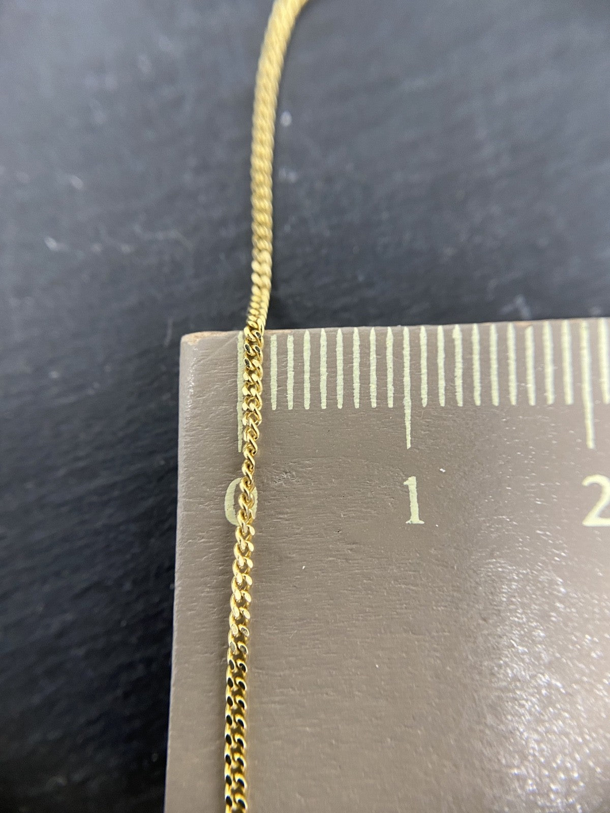 Gelbgold Kette Panzerkette Flachpanzerkette | 42cm 14K/585 ca. 1,3mm glänzend