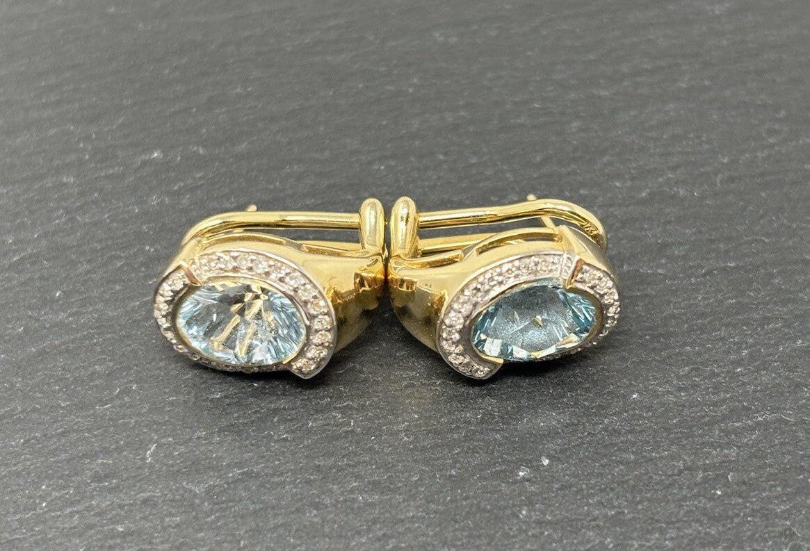 Ohrstecker Gelbgold 14K/585 0,25ct Brillanten / Topas 