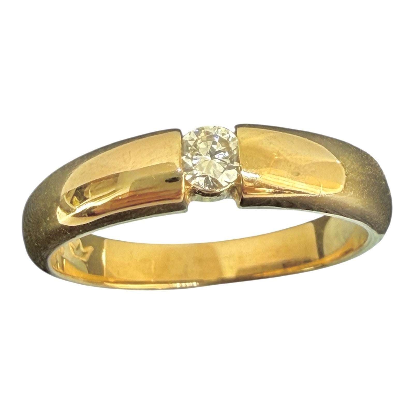 Brillanten Ring 0,1 ct Brillant Ring Goldring 8K/333 Gr. 53