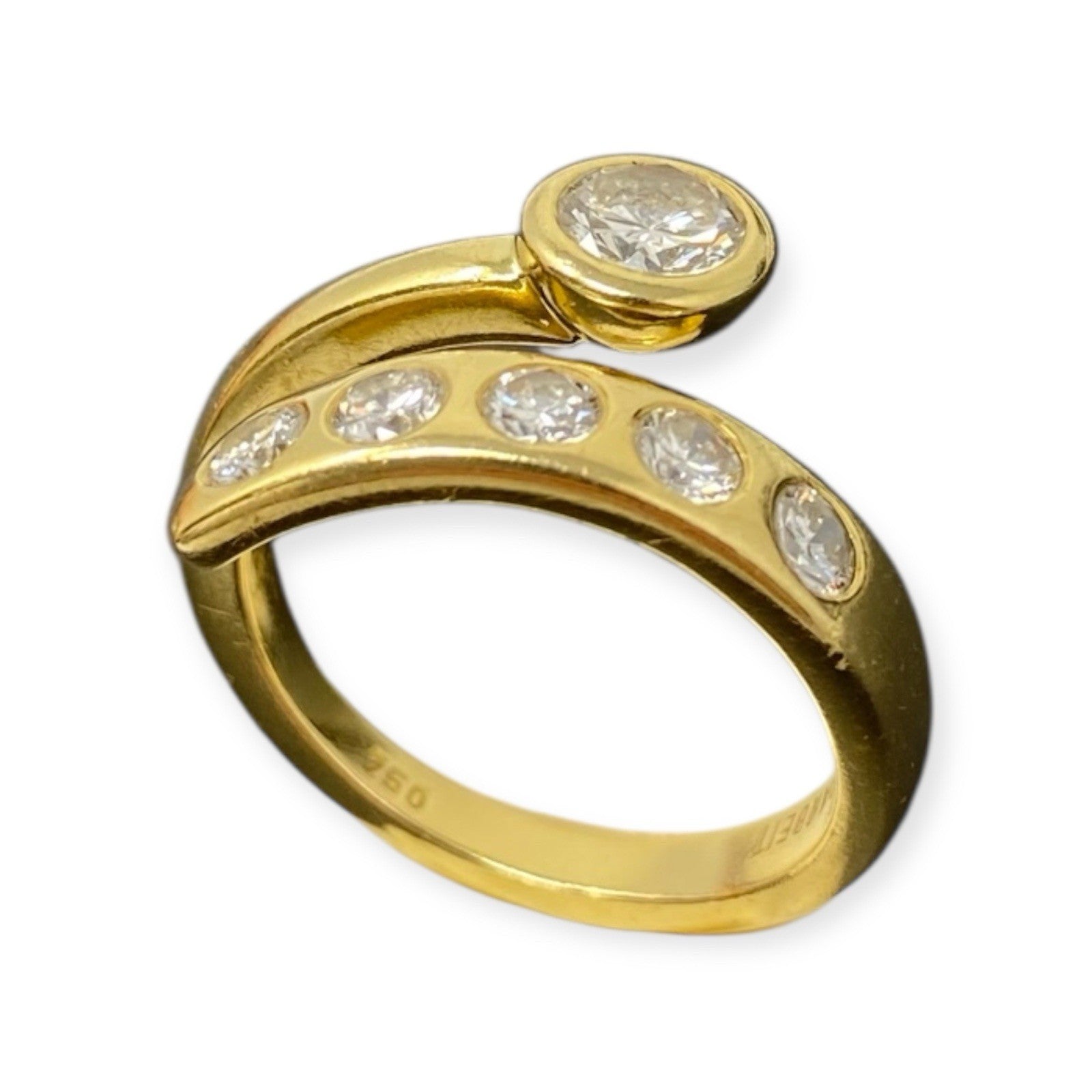 Diamant Ring Gelbgold 0,8ct Brillanten 18K/750 Gr. 56