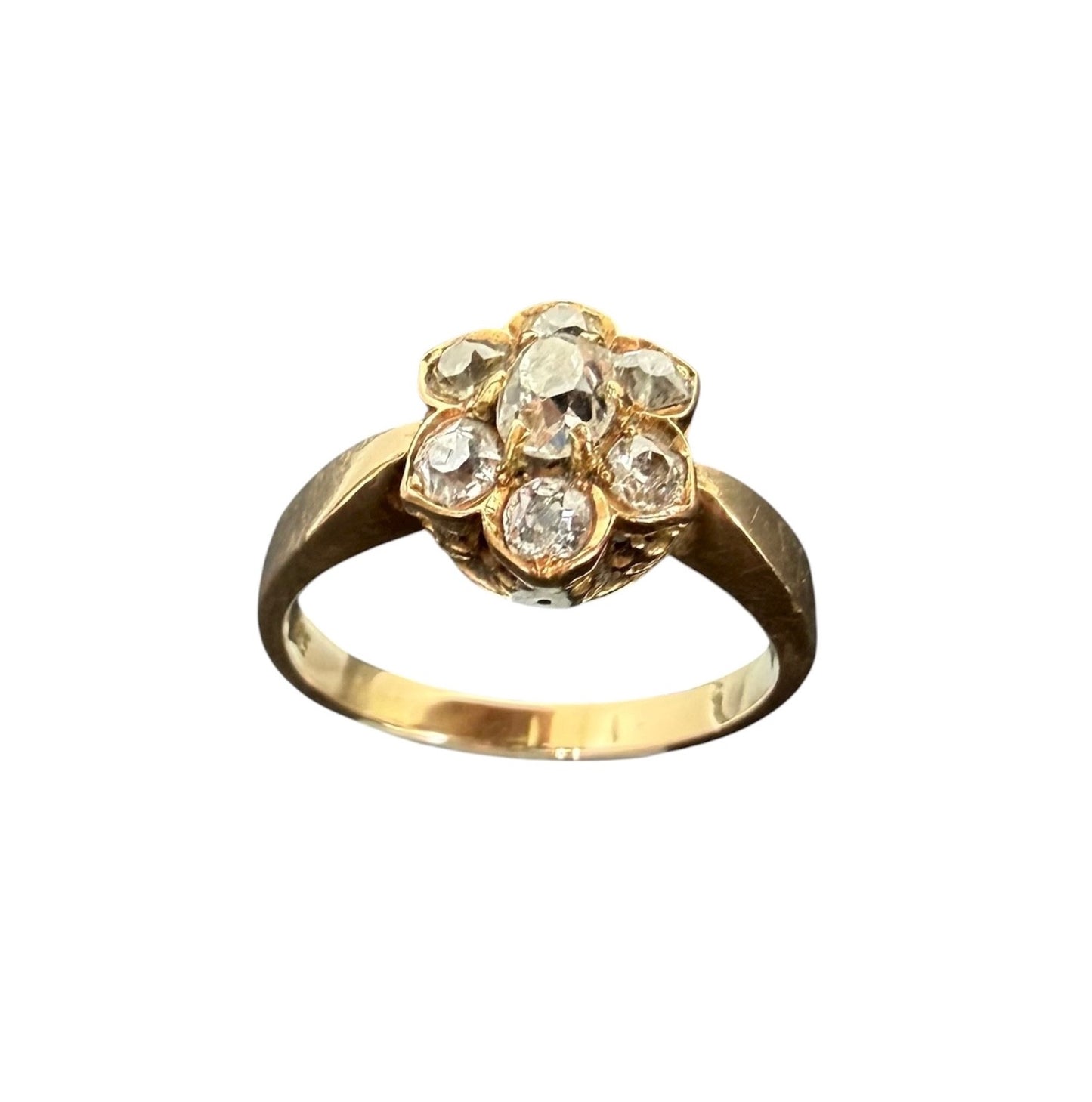 Antiker Diamantenring im Rosenschliff 0,85ct 14K/585 Blütenring