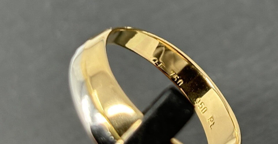 Ring Gelbgold 18K/750 Bicolour Platin Diamant Gr.54