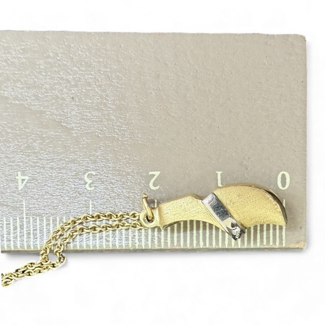 Gold Anhänger Schuh Mit Ankerkette | 14K/585