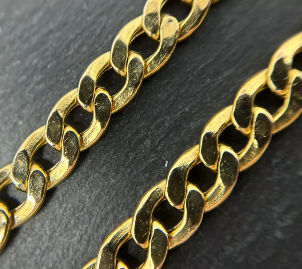 Goldkette 6mm Panzerkette 60cm 8K/333 GG No.71