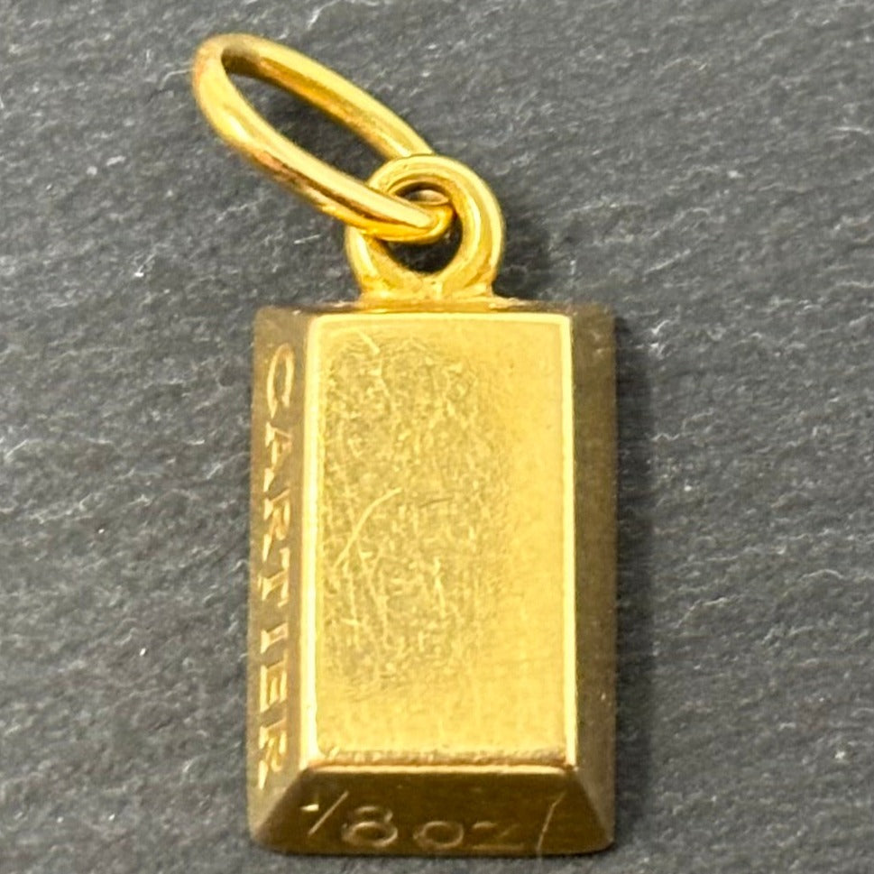 Verkauft! Cartier Goldbarren 1/8 Oz Gold Anhänger 18K/750 Vintage