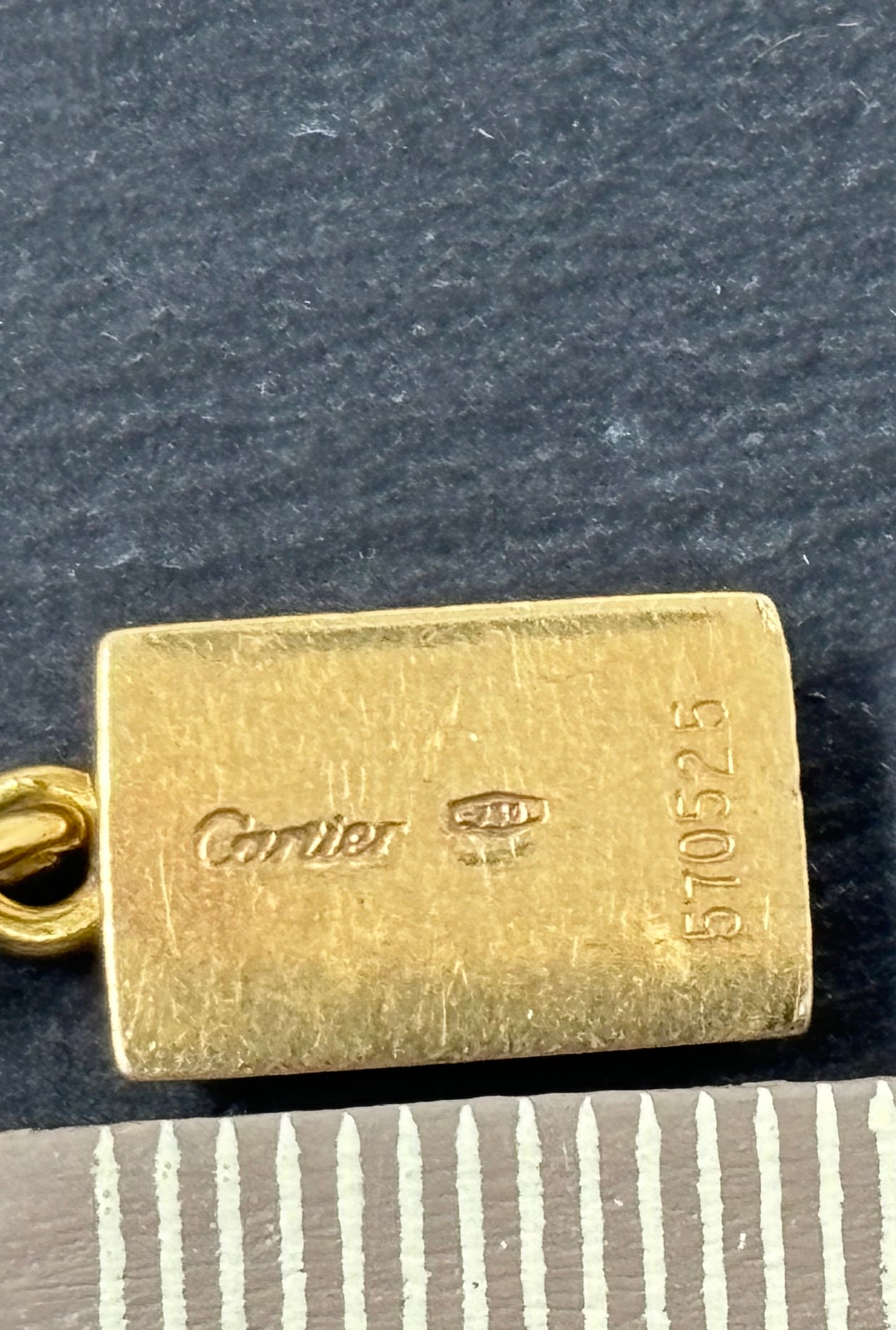 Verkauft! Cartier Goldbarren 1/8 Oz Gold Anhänger 18K/750 Vintage