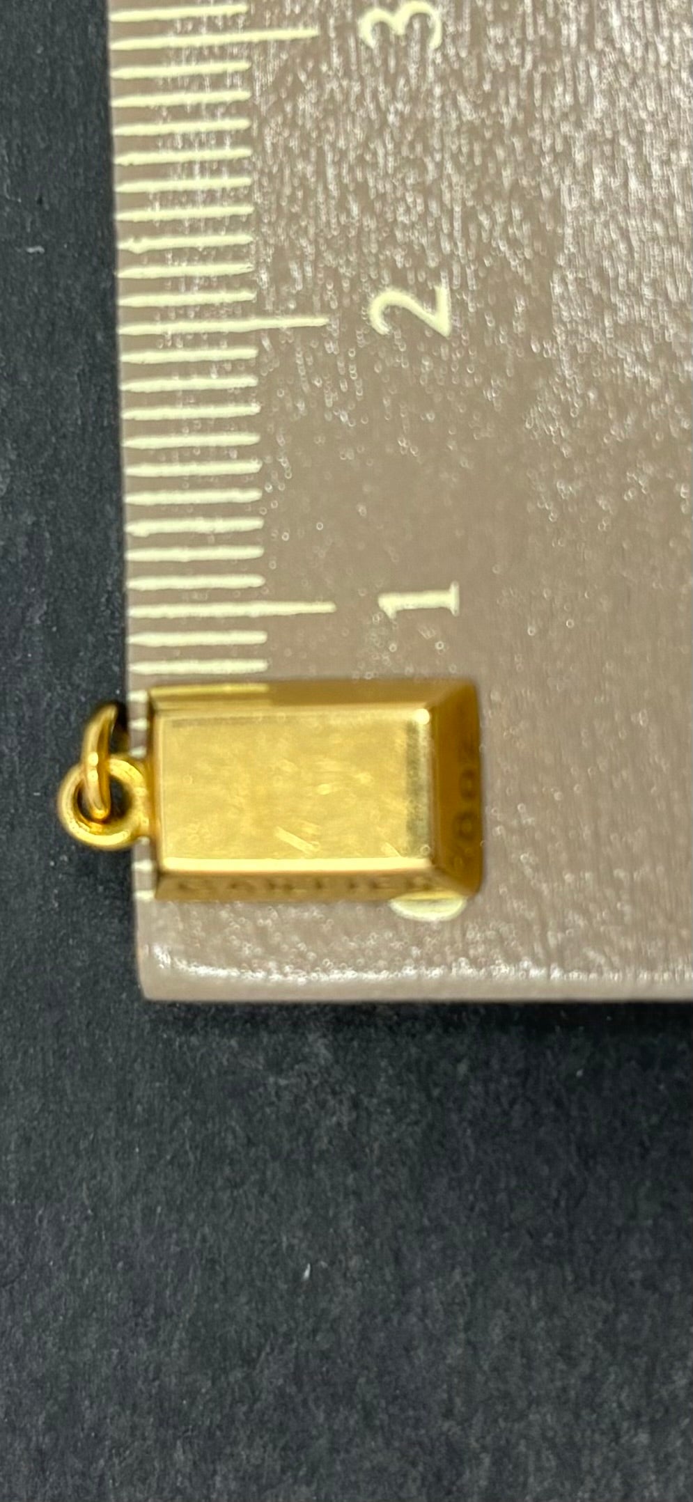 Verkauft! Cartier Goldbarren 1/8 Oz Gold Anhänger 18K/750 Vintage