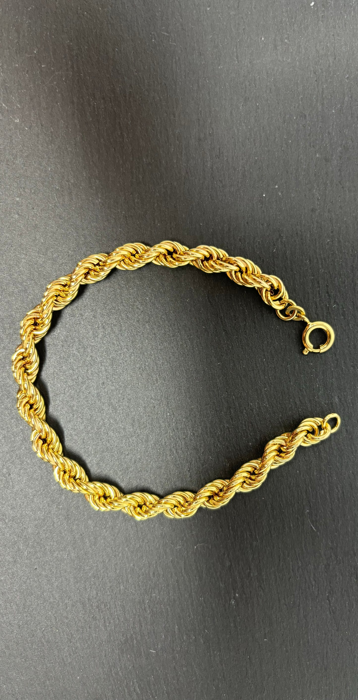 Verkauft ! Kordelarmband Goldarmband 8K/333 6mm 19cm Gold No.101