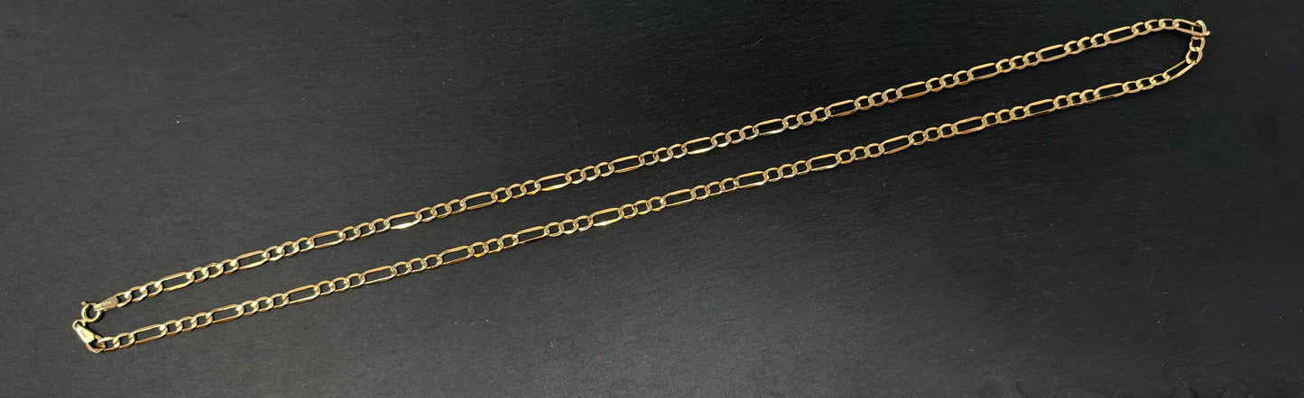 Verkauft !Figaropanzerkette Goldkette 60cm 3,5mm 14K/585 No.107