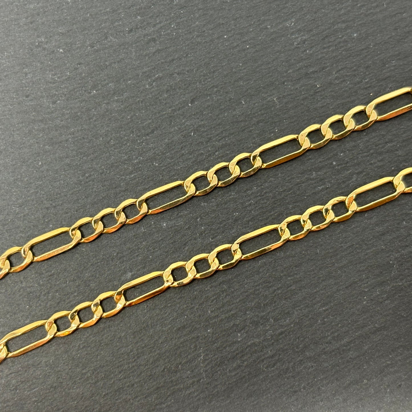 Verkauft !Figaropanzerkette Goldkette 60cm 3,5mm 14K/585 No.107