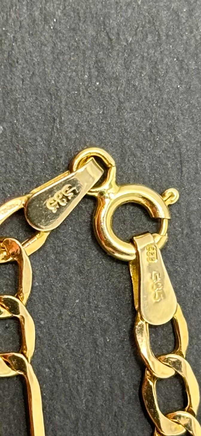 Verkauft !Figaropanzerkette Goldkette 60cm 3,5mm 14K/585 No.107