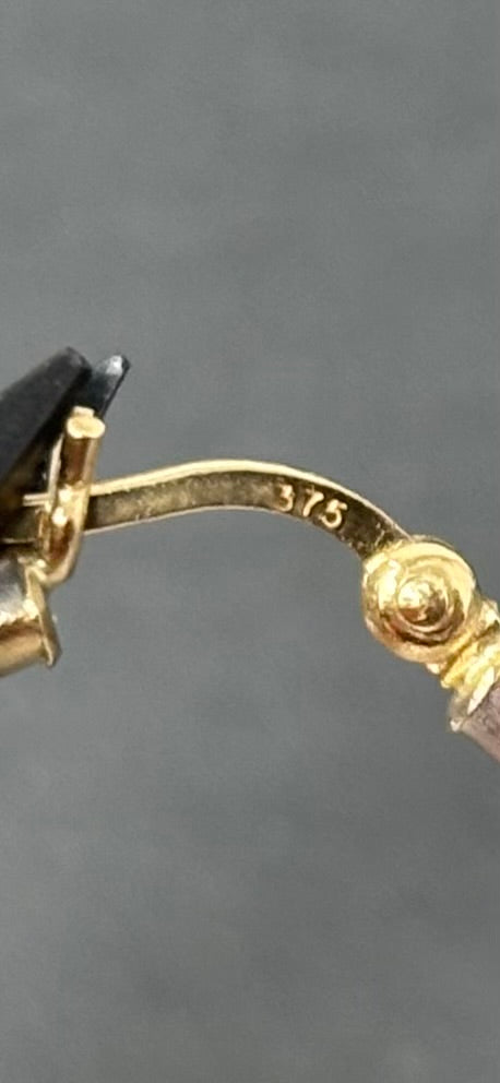 Verkauft !Ohrringe Creolen Gold Rosegold 9K/375 gezwirbelt No.116