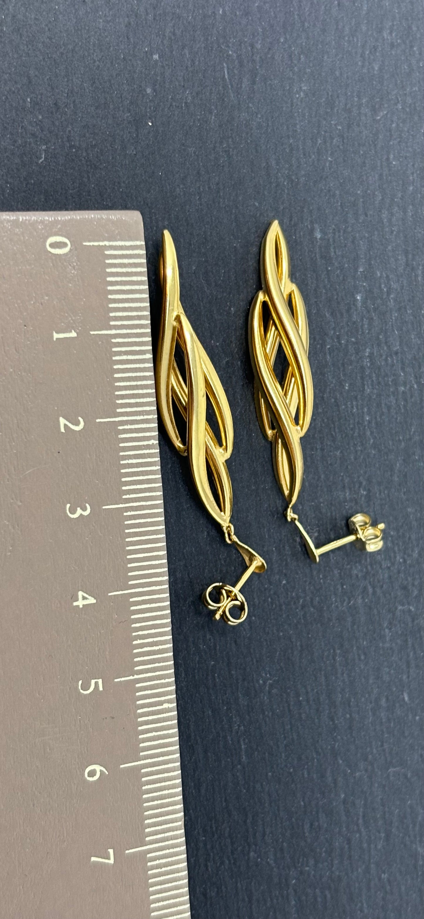 Verkauft ! Ohrhänger Ohrring filigran Gelbgold 8K/333 No.113