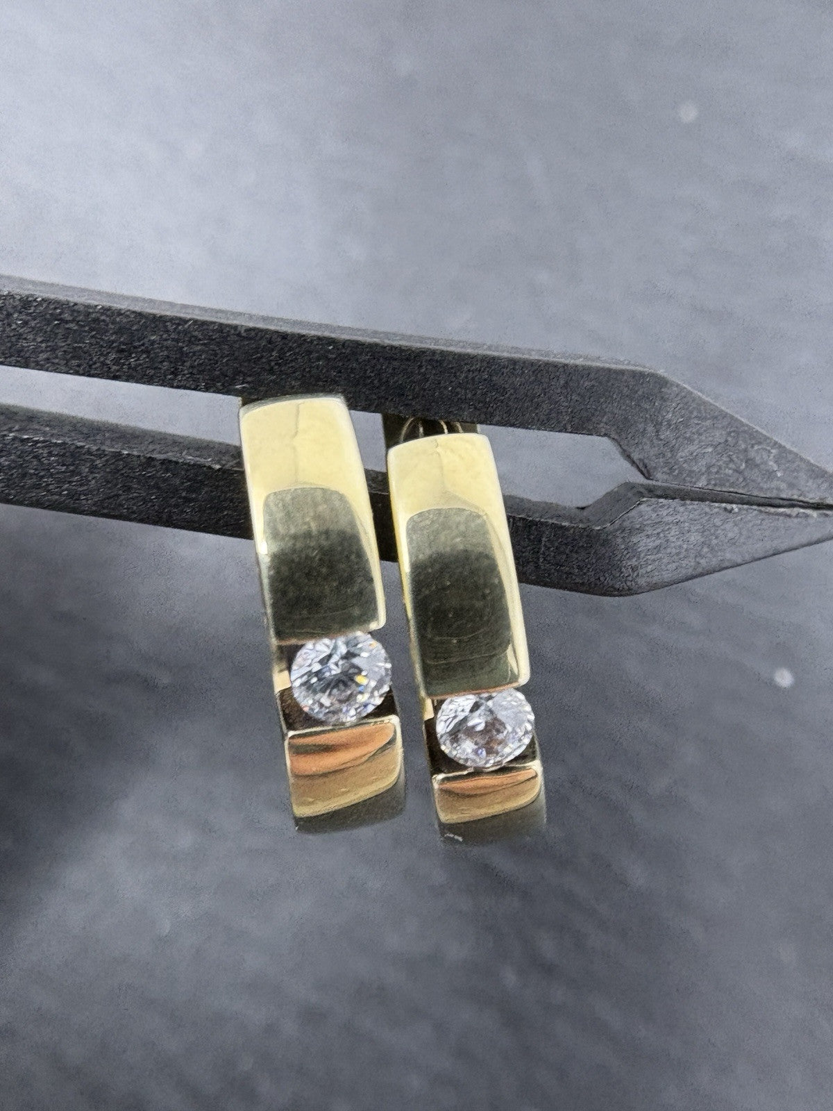 Ohrringe Gelbgold Creolen glänzend | 9K/375