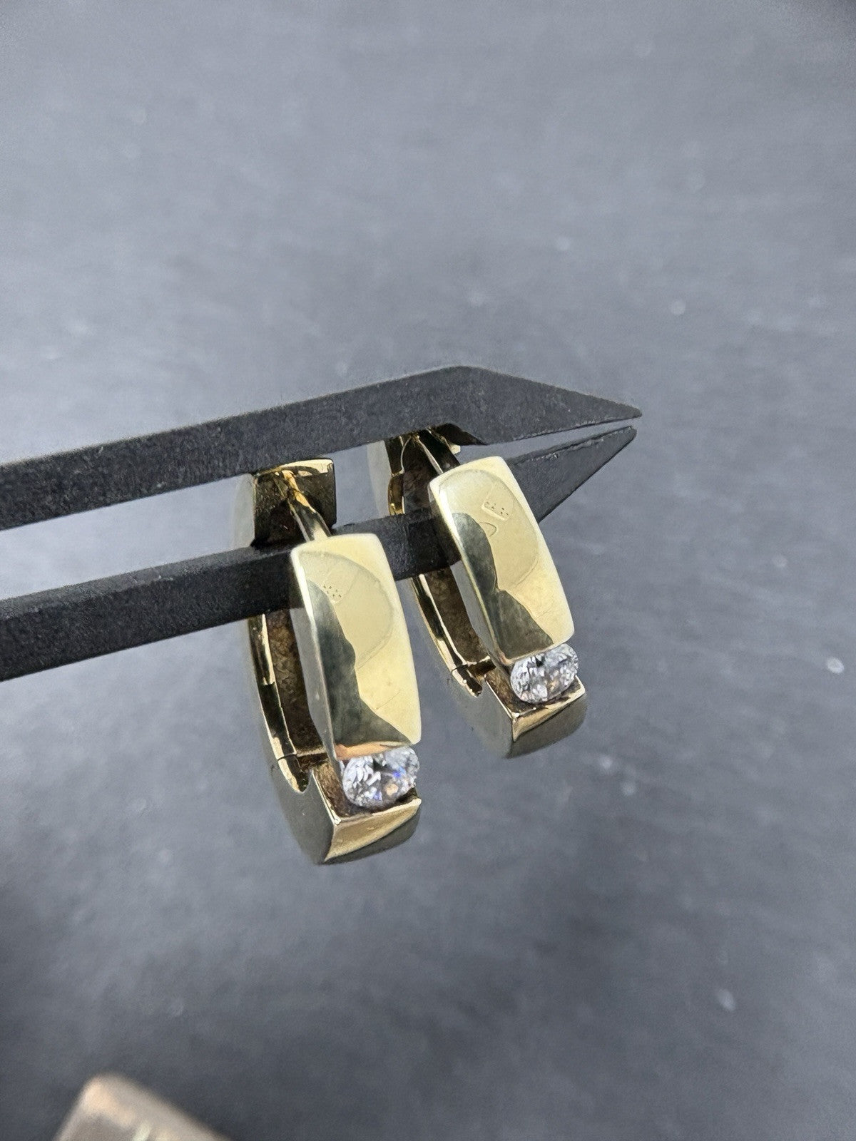 Ohrringe Gelbgold Creolen glänzend | 9K/375